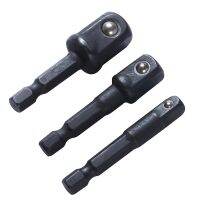 3pc Impact Socket Adapter 1/4 3/8 1/2 Inch Nut Driver Sockets Hex Shank Extension For Screwdriver Handle Tool