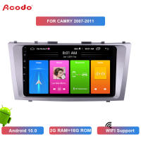 ACODO 2 Din 2 + 32Gวิทยุติดรถยนต์Android 12 Mirror Linkเครื่องเล่นมัลติมีเดียหน้าจอสัมผัสสเตอริโอเสียงรถยนต์สำหรับToyota Camry 2007 2008 2009 2010 2011 GPS