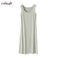 XL-5XL Plus Size Modal Cotton Nightdress Female Summer Night Wear Dress Sleeveless Sling Vest Nightshirt Women Nightgowns