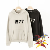 2023fw Essentials Hoodie ผู้ชายผู้หญิง1:1คุณภาพดีที่สุด1977 Series Flocked โลโก้ Oversize Pullovers Hooded