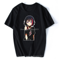 Bang Dream Ran Mitake Hentai Haven Chan Anime Girl PoppinParty เสื้อยืดสีดำชุด Tshirt ผู้ชายผ้าฝ้าย Tees Tops Harajuku คุณภาพดีเสื้อยืดผู้ชาย