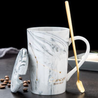 Natural Marble 12 Conslation Ceramic Zodiac Mug with lid Coffee Mugs Creative Personality Cup 400ml Lead-free