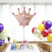 1pc Large Gold Crown Foil Balloons Prince Princess Baby Shower Birthday coroa Party Balon Decorations adult baby globos Balloons