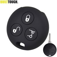 3 Button Silicone Remote Key Case Fob Shell Cover For Smart Fortwo City Roadster Forfour Skin Holder