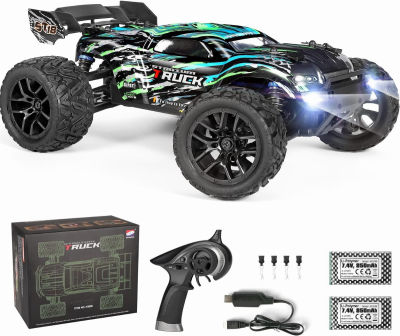 HAIBOXING RC Cars Hailstorm, 36+KM/H High Speed 4WD 1:18 Scale Electric Waterproof Truggy Remote Control Off Road Monster Truck with Two Rechargeable Batteries, RTR ALL Terrain Toys for Kids and Adult