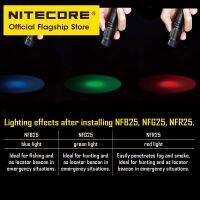 NITECORE 25.4มม. ฟิลเตอร์ไฟฉายสีแดงสีฟ้าสีเขียวตัวกระจายแท่งไฟจราจร NFR25 NFD25 NFG25 NFB25สำหรับ P10I P10ix EC23 MH12S MH12 V2กลางแจ้งโดยเฉพาะ