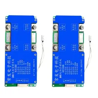 2X 8S 24V 100A LiFePO4 Battery Protection Board Same Port with Equalization Temperature Control BMS Battery Board