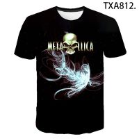 COD 2021 summer new fashion mens and womens Metallica 3D Printed pattern mens shirt large size short-sleeved T-shirt