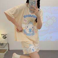 ชุดนอนเสื้อแขนสั้น กางเกงขาสั้น พิมพ์ลาย Cinnamoroll Babycinnamoroll น่ารัก ทรงหลวม แบบเรียบง่าย แฟชั่นฤดูใบไม้ผลิ และฤด