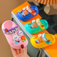 Summer Baby Shoes Girl Rabbit Boy Bear Cartoon Sandals Home Anti-Skid Flat Shoes Outdoor Garden Shoes Beach Casual Shoes