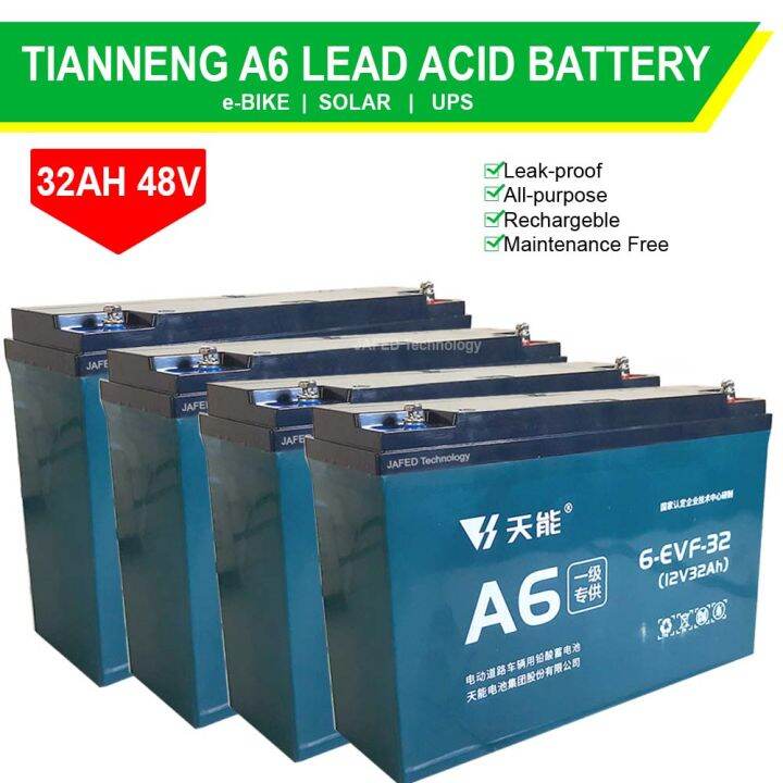 JAFED 32.3AH 48V Tianneng A+ Series Solar / UPS / Ebike Rechargeable