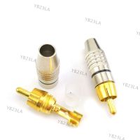 4pcs RCA Male Plug Connector Non Solder AV Audio Video Locking Cable Plug Adapter solderness for Video CCTV Camera Security YB23TH