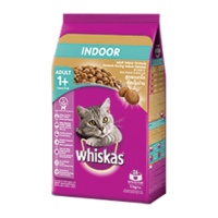 whiskas  อาหารแมววิสกัส® แบบเม็ด แมวโต 1+ ปี สูตรแมวโตเลี้ยงในบ้าน  ขนาด  1.1 กิโล