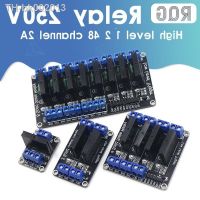 ℡❒▼ 1 2 4 8 Channel 5V DC Relay Module Solid State High Level SSR AVR DSP G3MB-202P Relay for Arduino