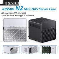 JONSBO เคส N2 Mini NAS ITX 5 + 1ดิสก์นาทีอลูมิเนียมพร้อมเคสแผ่นโลหะ65มม. พัดลมระบายความร้อน CPU รวมแผงฝาปิดถอดออกได้