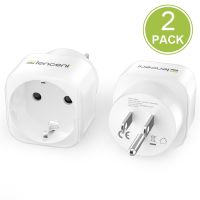 Lencent 2ชิ้นสหภาพยุโรปถึงอเมริกาป้องกันจาก Usa ไปยังเครื่องชาร์จแบบยุโรป Adaptor Traveling สเปนเกินพิกัดสำหรับผนัง2-Pin 3-Pin