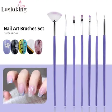 8PCS Nail Art Brushes Set Ombre Nail Brush Dotting Pen Nail Art Liner  Brushes UV Gel Painting Acrylic Nail Brush Set Sponge Nail Brush Nail  Gradient
