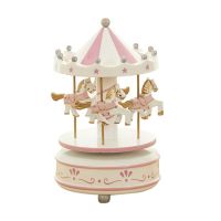 6 Colors Wooden Music Box Toy Child Baby Game Home Decor Carousel Horse Music Box Christmas Wedding Birthday Gift
