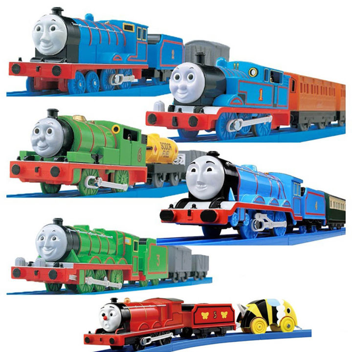 takara-tomy-plarail-thomas-and-friends-รถไฟโธมัสฝึกเครื่องยนต์รถถังรถไฟฟ้าสำหรับเด็ก-ts-21กอร์ดอนของเล่น