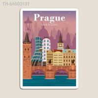 ✴ Prague Colorful Vintage Minimal Travel P Magnet Holder Children Stickers Refrigerator Baby Colorful Funny Home Decor