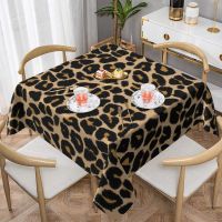 Leopard Print Traditional Tablecloth Animal Pattern Decoration Wedding Table Cover Modern Print Polyester Cheap Table Cloth