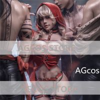 AGCOS Original Design Riding Hood Cosplay Costume Woman Gothic Jumpsuits Lingerie Sexy Cosplay