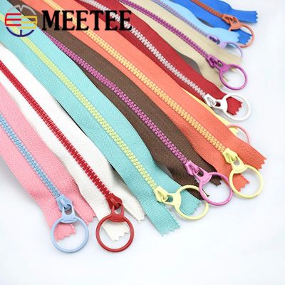 20pcs Meetee 3# Close-End Resin Zippers 15/20/30/40cm Closure Sewing Zip Pull Ring Head for Bags Garment Tailor Replace Crafts Door Hardware Locks Fab