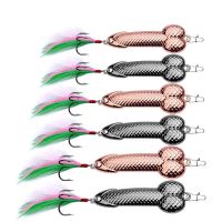 hot！【DT】 ZWICKE  Bass Pike Carp Fishing Gold Metal -36g With Feather Hard