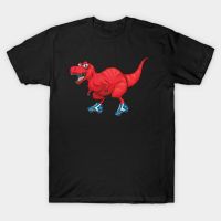Men t-shirt T Rex Dinosaur Roller Skates Funny Roller Skating Gift tshirt t shirt 302U