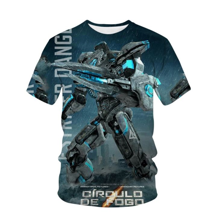 ฤดูร้อนเสื้อยืด-3d-เสื้อยืดการ์ตูน-mech-warrior-gundam-รูปแบบเสื้อยืดเด็กชายการ์ตูนพิมพ์เด็กชายและเด็กหญิงแขนสั้นเสื้อยืด