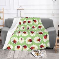 Ladybug Plaid Blanket Sofa Cover Flannel All Season Collage Animal Breathable Soft Throw Blankets for Sofa Outdoor Rug Piece