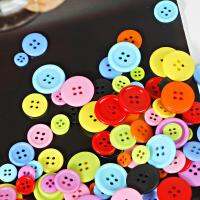 8/11/15/20mm Plastic Buttons 4 holes Resin Round Flatback Buttons for DIY Scrapbook Cloth Sewing Hand Making Craft Accessories Haberdashery