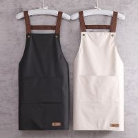 Simple Aprons Kitchen Household Cleaning Tools Fashion Waterproof Oil-proof PVC Work Clothes Version Waist Thin Sleeveless Apron Aprons