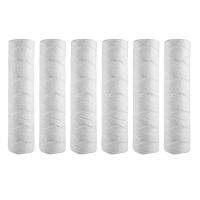 10 Micrometre String Wound Sediment Water Filter Cartridge,6 Pack,Whole House Sediment Filtration,Universal