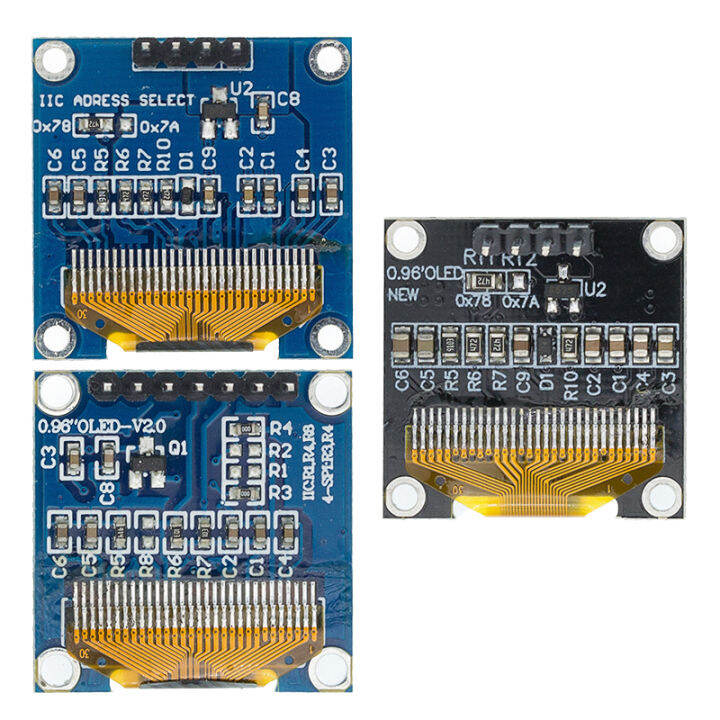 0-96นิ้ว-iic-spi-serial-74pin-สีขาวสีฟ้าสีเหลืองสีเหลือง-oled-โมดูลจอแสดงผล-ssd1306-1284หน้าจอ-lcd-สำหรับ-arduino