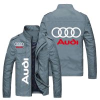 AUDI LOGO Jacket Car Shop Workwear European American A1 A2 A3 A4 A5 A6 A7 A8 Q3 Q5 Q7 Q8 RS Casual Plus Size Loose Thin Stand-Up Collar