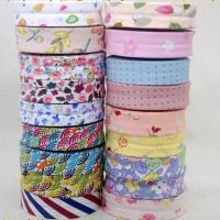 2CM(3/4") Cotton Bias Binding Tape Dots Flower Printed Ribbon Single Fold Sewing Clothes Table Fabric Cusion Accessories Gift Wrapping  Bags