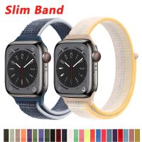 yivdje Slim Strap for Apple watch band 49mm 44mm 40mm 41mm 45mm 42mm 38mm Sport Nylon Loop bracelet iwatch ultra series 8 7 6 se 5 4 3