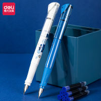 A957 Deli ปากกาเขียนสีฟ้าบริสุทธิ์ลบได้ปลายปากกาเขียนเปลี่ยนได้ถุงหมึก Penxmjygd