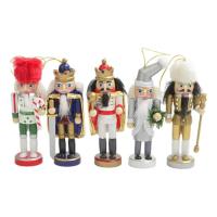 Nutcracker Christmas Decor Set of 5 Small Wooden Nutcracker Soldier Hanging Decorations Christmas Nutcracker Ornament Set Christmas Party Supplies King Soldier Christmastree Decors wonderful