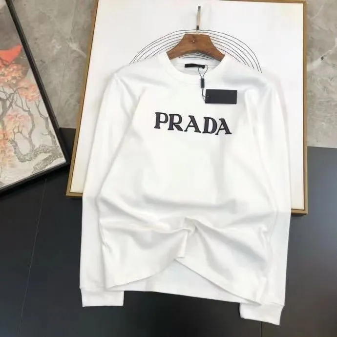 Prada Sweatshirt European Station Tide Brand Autumn and Winter Letter  Printing for Men and Women with The Same Joker Casual Simple Bottoming  Long-sleeved Pullover. | Lazada