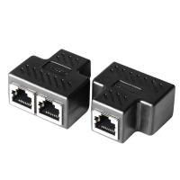 1 To 2 Ways LAN Ethernet Network Cable RJ45 Female Splitter Double Connector Adapter Ports Coupler For Laptop Docking Stations Cables