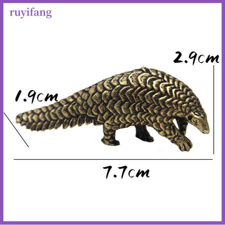 ruyifang-pure-copper-pangolin-figurines-miniatures-รูปปั้นสัตว์วินเทจตกแต่งบ้าน