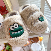 Spot parcel post Poop Feeling Cotton Slippers Mens Winter Home Indoor Cute Warm Slugged Bottom Couple Plush Slippers Non-Slip Home Women