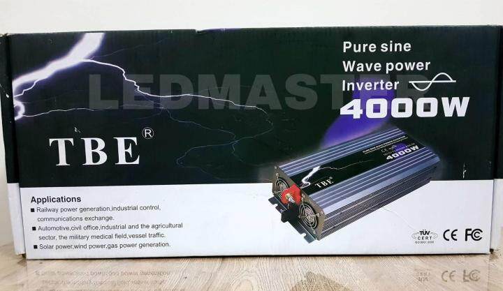 อินเวอร์เตอร์เพียวซายเวฟ-4000w-12v-ยี่ห้อ-tbe-inverter-pure-sine-waver-12v-to-220v-4000w-อินเวอร์เตอร์ใช้กับเครื่องเสียง-รถแห่-เครื่องเชื่อม-ตู้เชื่อมอินเวอร์เตอร์