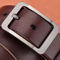 Genuine Leather Belt Men Pin Buckle Belts Genuine Leather Belt Male - Cow Leather - Aliexpress