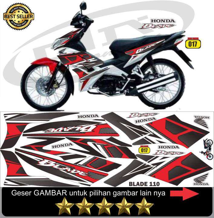 Sticker Lis Polet Striping BLADE 110 Variasi Stiker Motor 2 | Lazada ...