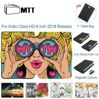 MTT Case For Kobo Clara HD 6 inch E-Book PU Leather Magnetic Smart Cover E-Reader 2018 Protective Funda Auto Sleep /Wake UpCases Covers