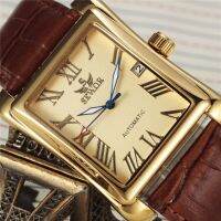 （A Decent035）SEWORMenFashion RectangleMen Gold Automatic MechanicalMen Manelogio Masculino