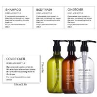 【YF】 3pcs Clear Bottles Label Sticker Bathroom Shower Shampoo Body Wash Conditioner Labels Printed Transparent Soap Dispenser